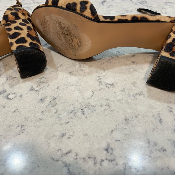 Leopard peep toe shoes size 9M - Picture 6 of 6
